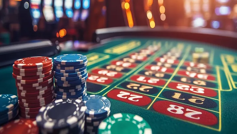 A dynamic shot of a live casino studio with a professional dealer, overlaid with futuristic holographic interfaces and elements of virtual reality, showcasing the evolution of immersive live gaming.