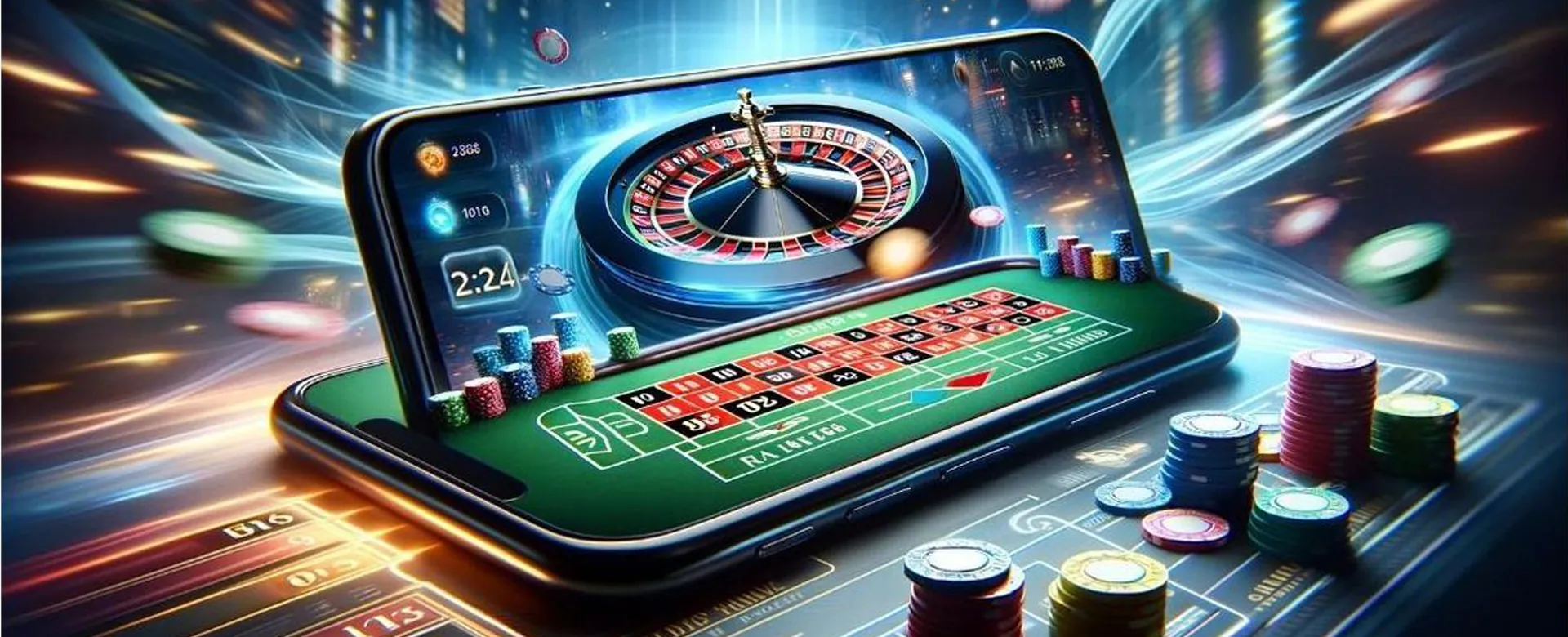 Luxurious Live Baccarat table at queenph with cards and chips